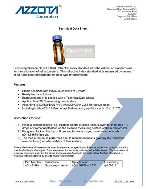 refractometer calibration kit